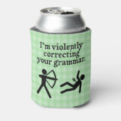 Grappig om je Grammar Spoof stil te corrigeren Blikjeskoeler (Blikje Achterkant)