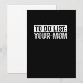 Grappig om je mam Sarcasm Sarcastisch Gezegde op t Save The Date (Voorkant / Achterkant)