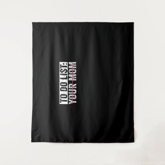 Grappig om je mam Sarcasm Sarcastisch Gezegde op t Wandkleed (Voorkant)