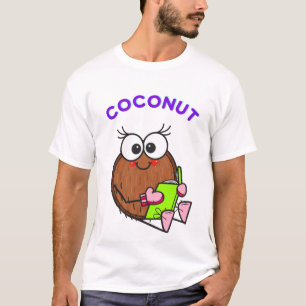 Grappig om kokosnoot te studeren t-shirt