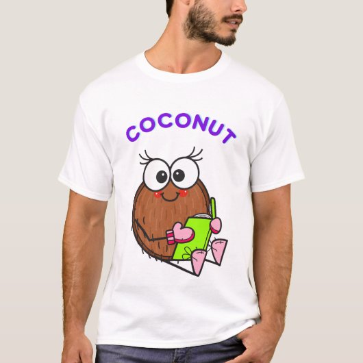 Grappig om kokosnoot te studeren t-shirt (Voorkant)