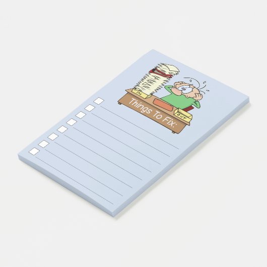 Grappig om lijst met selectievakjes te bevestigen post-it® notes (Schuin)