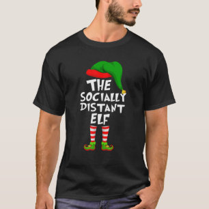 Grappig om met kerstmis mee te doen, sociaal gezie t-shirt
