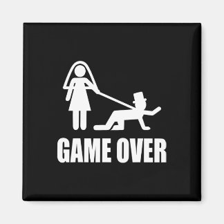 Grappig om met trouwen te trouwen over bruiloft te magneet