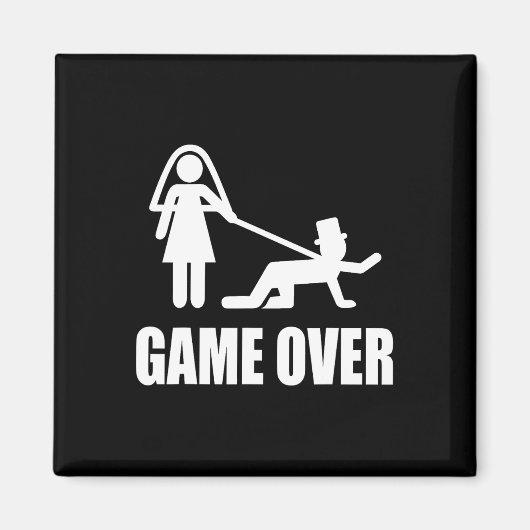 Grappig om met trouwen te trouwen over bruiloft te magneet (Voorkant)