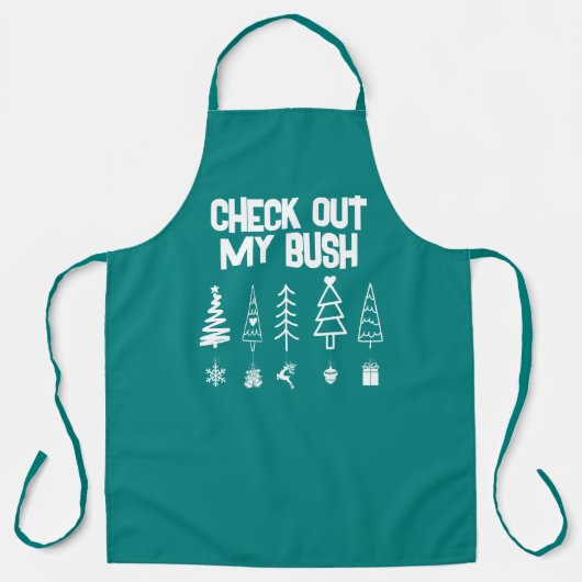 Grappig om mijn Struik kerstversiering te bekijken Schort (Voorkant)