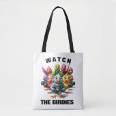 Grappig om naar de Birdies Shutterbugs te kijken Tote Bag (Voorkant)