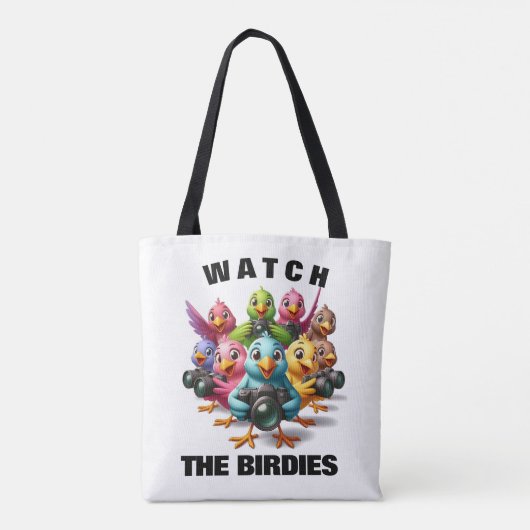 Grappig om naar de Birdies Shutterbugs te kijken Tote Bag (Achterkant)
