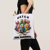 Grappig om naar de Birdies Shutterbugs te kijken Tote Bag (Dichtbij)
