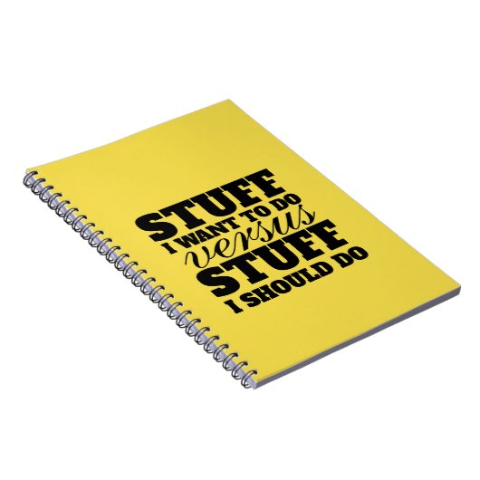 Grappig om Notitieboek geel aan te bieden (Rechterzijde)