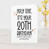 Grappig om ouder te worden 20ste verjaardag voor v kaart (Gele Bloem)