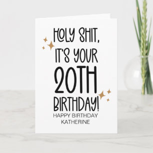 Grappig om ouder te worden 20ste verjaardag voor v kaart