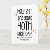 Grappig om ouder te worden 40ste verjaardag voor v kaart (Gele Bloem)