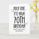 Grappig om ouder te worden 70ste verjaardag voor v kaart (Gele Bloem)