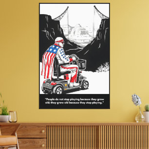 Grappig om ouder te worden Amerikaan Canvas Afdruk