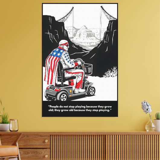 Grappig om ouder te worden Amerikaan Canvas Afdruk (Insitu (Woonkamer))