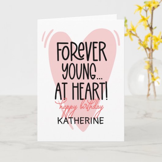 Grappig om ouder te worden voor vrienden kaart (Gele Bloem)