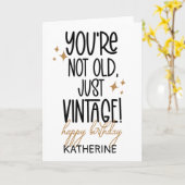 Grappig om ouder te worden voor vrienden kaart (Gele Bloem)