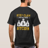 Grappig om rustig te blijven en meer bitcoin te ko t-shirt (Achterkant)