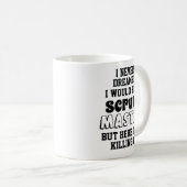 Grappig om rustig te blijven. koffiemok (Voorkant rechts)