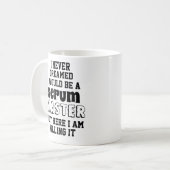 Grappig om rustig te blijven. koffiemok (Voorkant links)