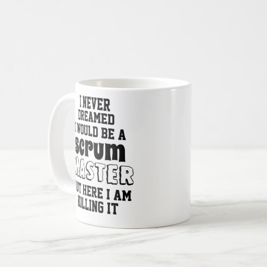 Grappig om rustig te blijven. koffiemok (Voorkant links)