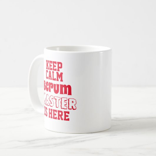 Grappig om rustig te blijven. koffiemok (Voorkant links)