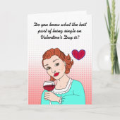 Grappig om single te zijn op Valentijnsdag   Kaart (Voorkant)