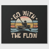 grappig om te kajakken cadeaupapier (Vlak)