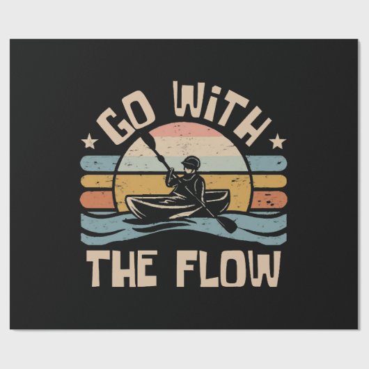 grappig om te kajakken cadeaupapier (Vlak)