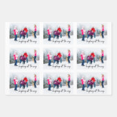 Grappig om te lachen, de hele weg familiefoto inpakpapier vel (Voorkant)