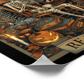 Grappig om te lezen in Vrede Skelet Halloween Lees Poster (Hoek)