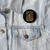 Grappig om te lezen in Vrede Skelet Halloween Lees Ronde Button 5,7 Cm (In situ)