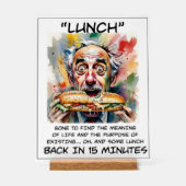 Grappig om te lunchen acryl teken acryl bord (Voorkant)