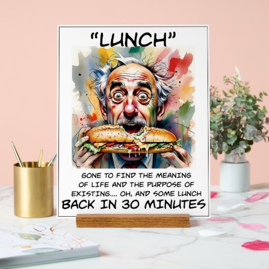 Grappig om te lunchen acryl teken acryl bord (Huwelijk)