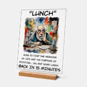 Grappig om te lunchen acryl teken acryl bord (Hoek)