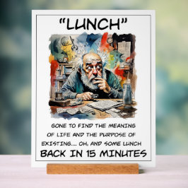 Grappig om te lunchen acryl teken bord