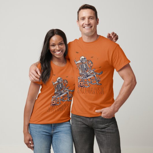 Grappig om te wachten op Halloween Skeleton Spooky T-shirt (Unisex)
