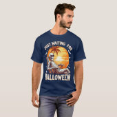 Grappig om te wachten op Halloween Skeleton Spooky T-shirt (Voorkant volledig)