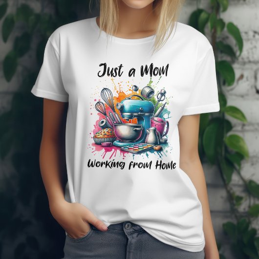 Grappig om vanuit huis te werken voor bakkersmoede t-shirt