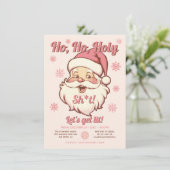 Grappig om verlicht te worden retro kerstfeest kaart (Staand voorkant)