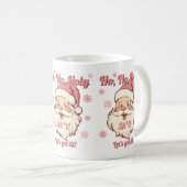 Grappig om verlicht te worden retro kerstfeest koffiemok (Voorkant rechts)