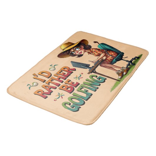 Grappig om voor haar te golfen badmat (Gekanteld)