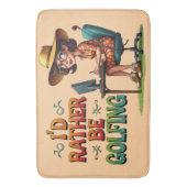 Grappig om voor haar te golfen badmat (Voorkant Verticaal)