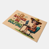 Grappig om voor haar te golfen deurmat (Schuin)