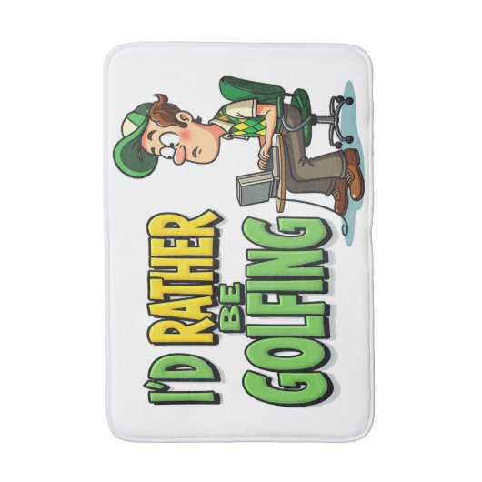 Grappig om voor hem te golfen badmat (Voorkant Verticaal)