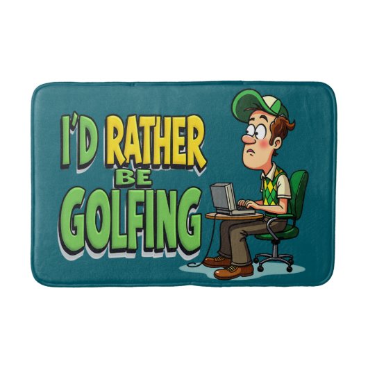 Grappig om voor hem te golfen badmat (Voorkant)