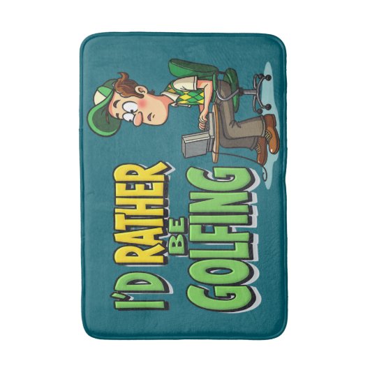 Grappig om voor hem te golfen badmat (Voorkant Verticaal)