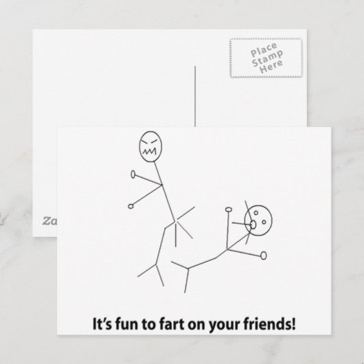 Grappig om vrienden te vinden briefkaart (Voorkant / Achterkant)