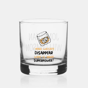 Grappig om whisky te laten verdwijnen glas